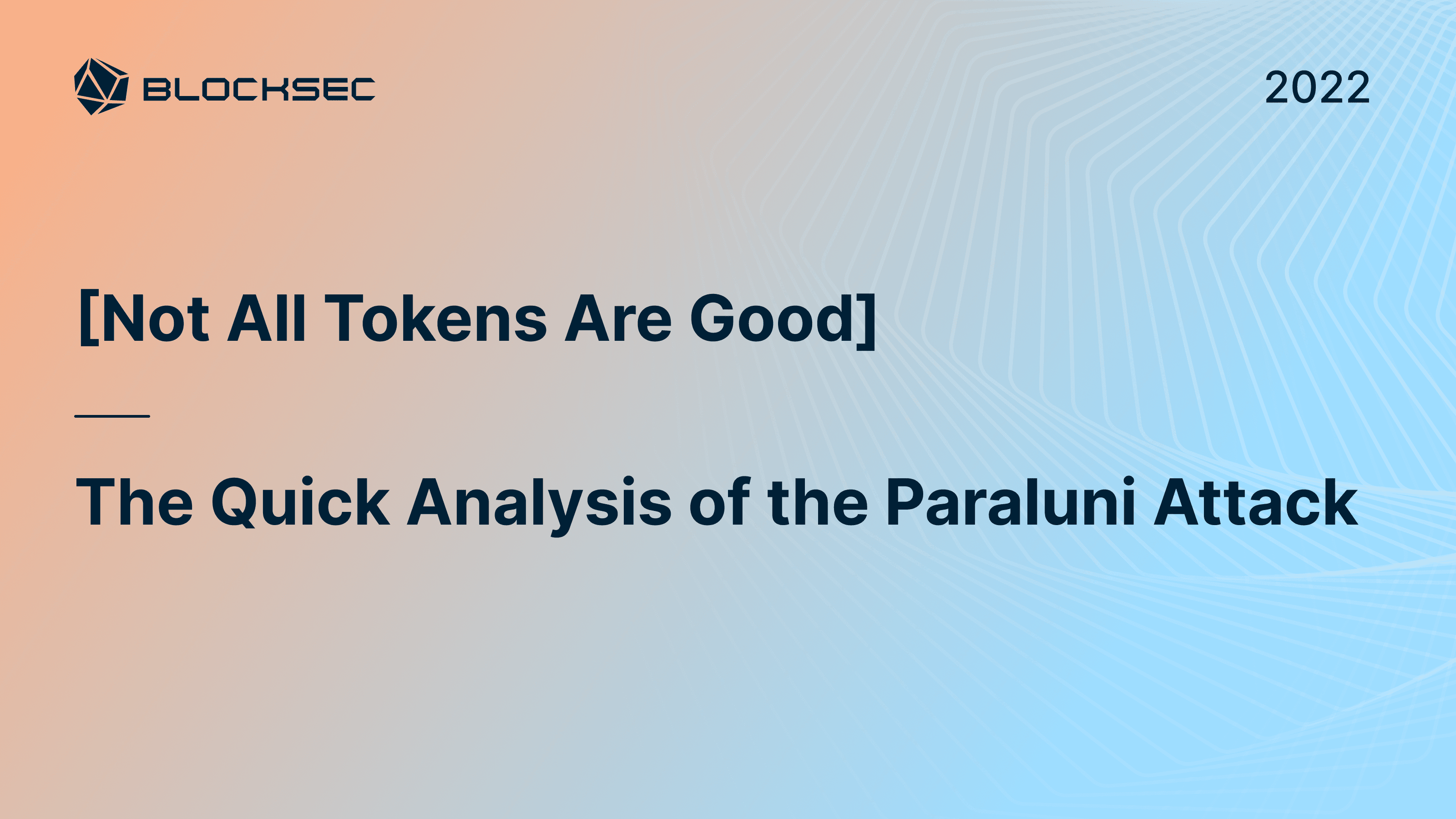 [Not All Tokens Are Good] The Quick Analysis of the Paraluni Attack