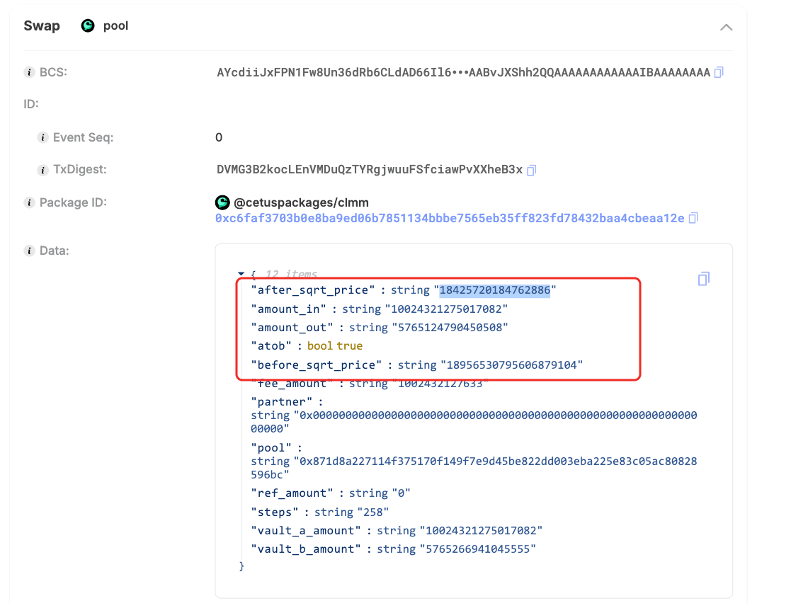 Flashloan used to manipulate Cetus pool price