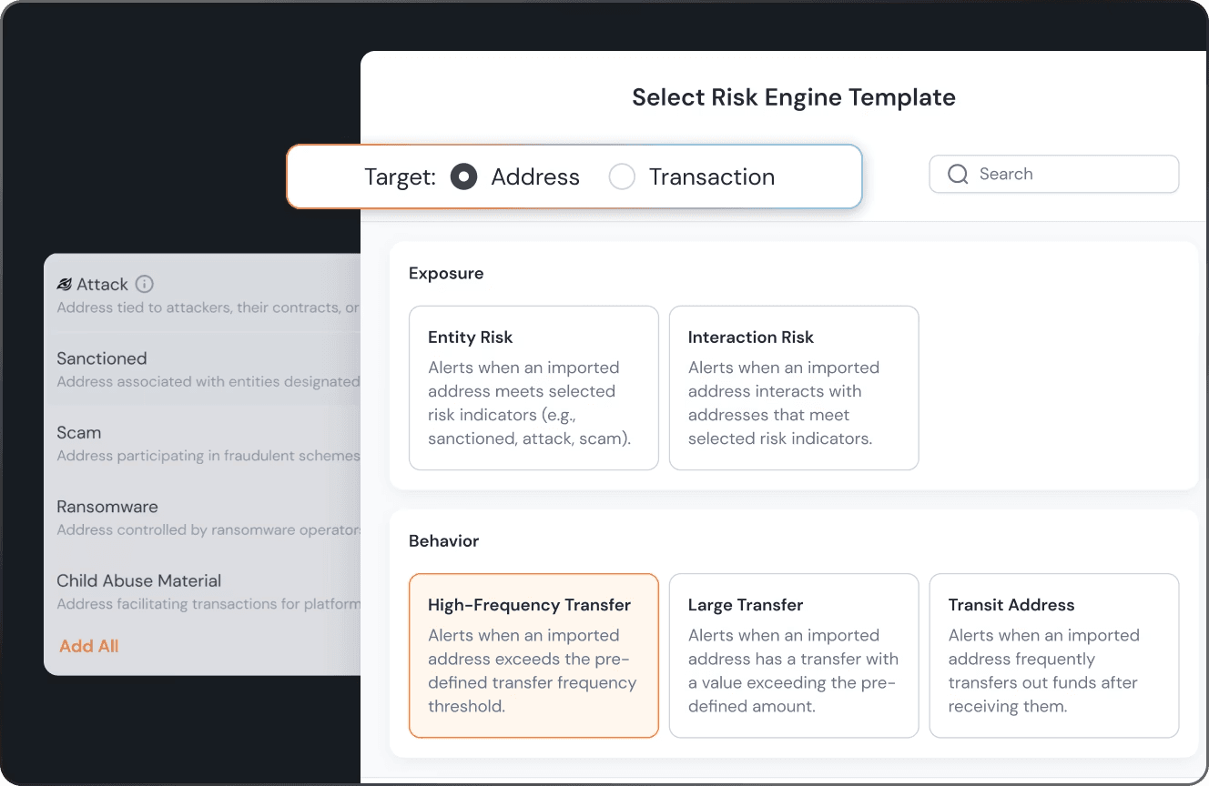 Phalcon Compliance EDD trigger signals for crypto addresses