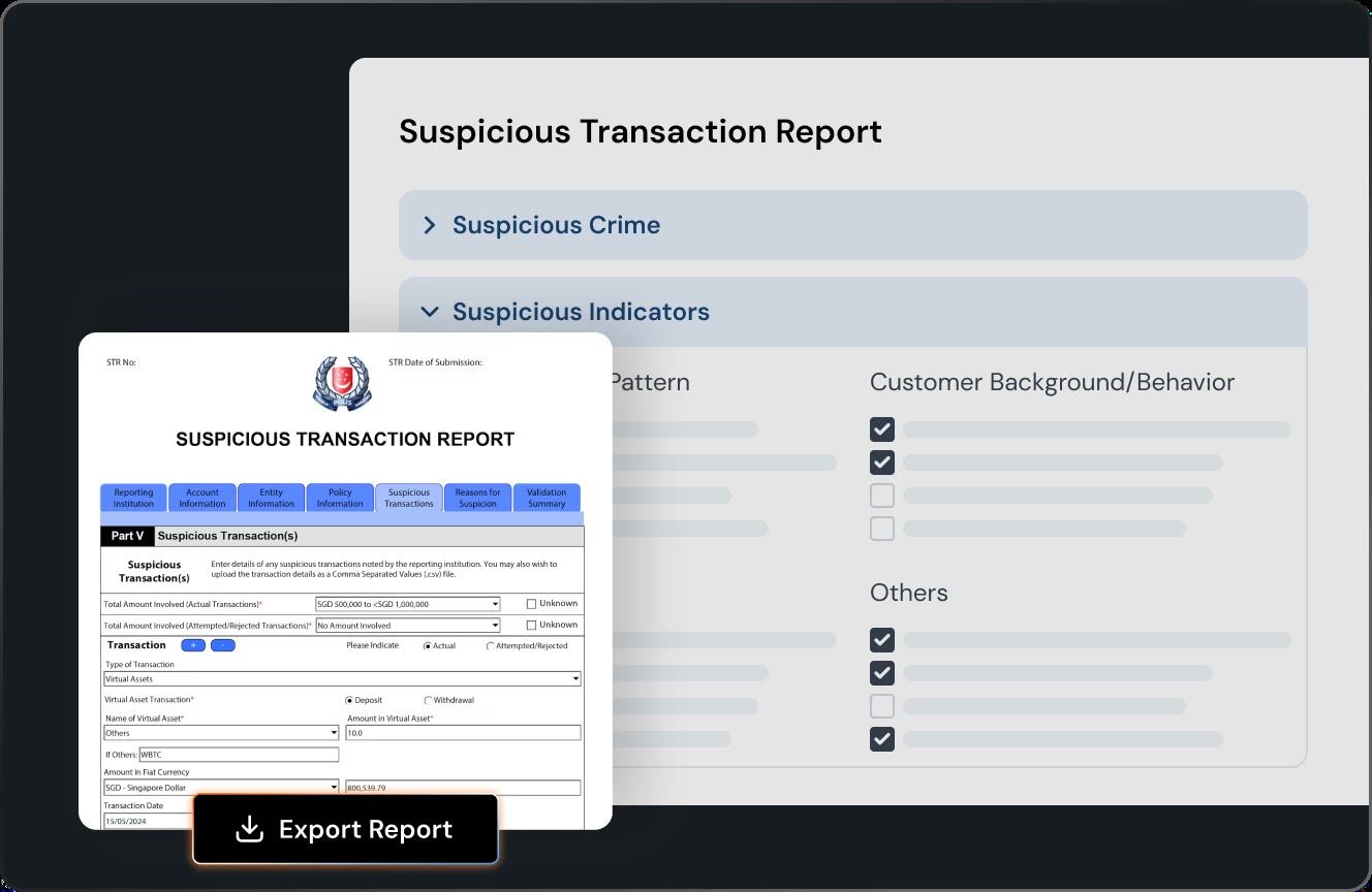 Automated STR/SAR reporting