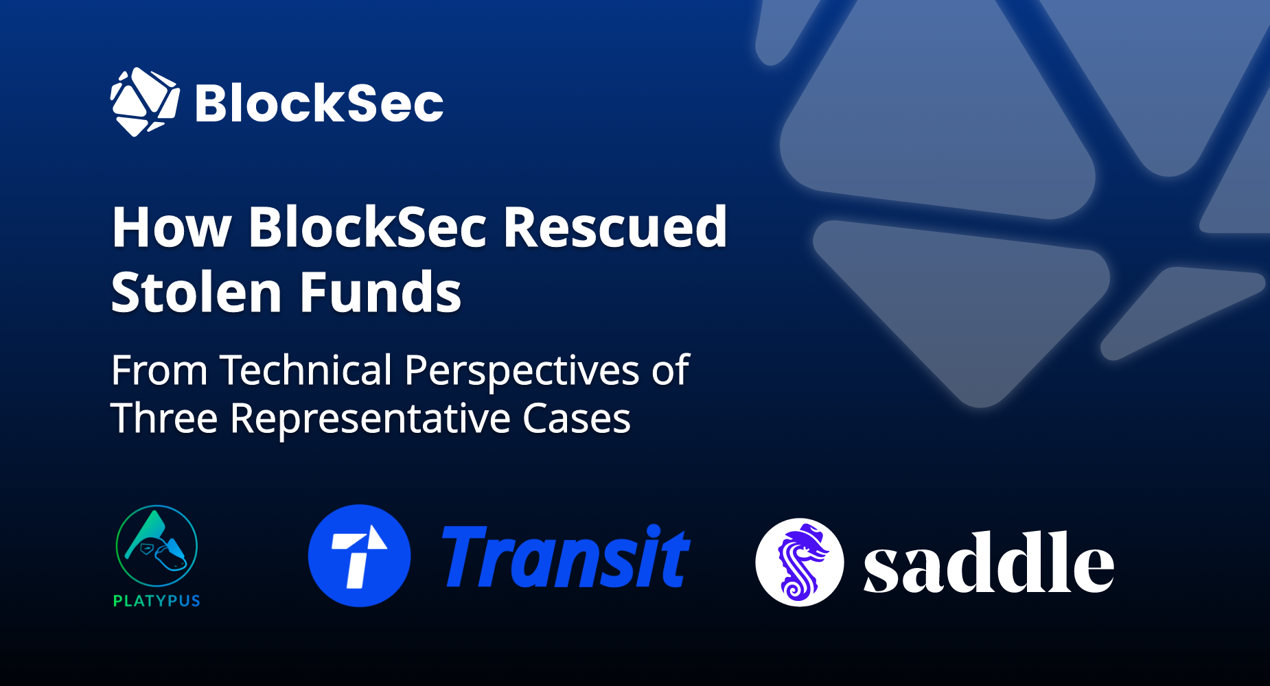 How BlockSec Rescued Stolen Funds: From Technical Perspectives of Three Representative Cases