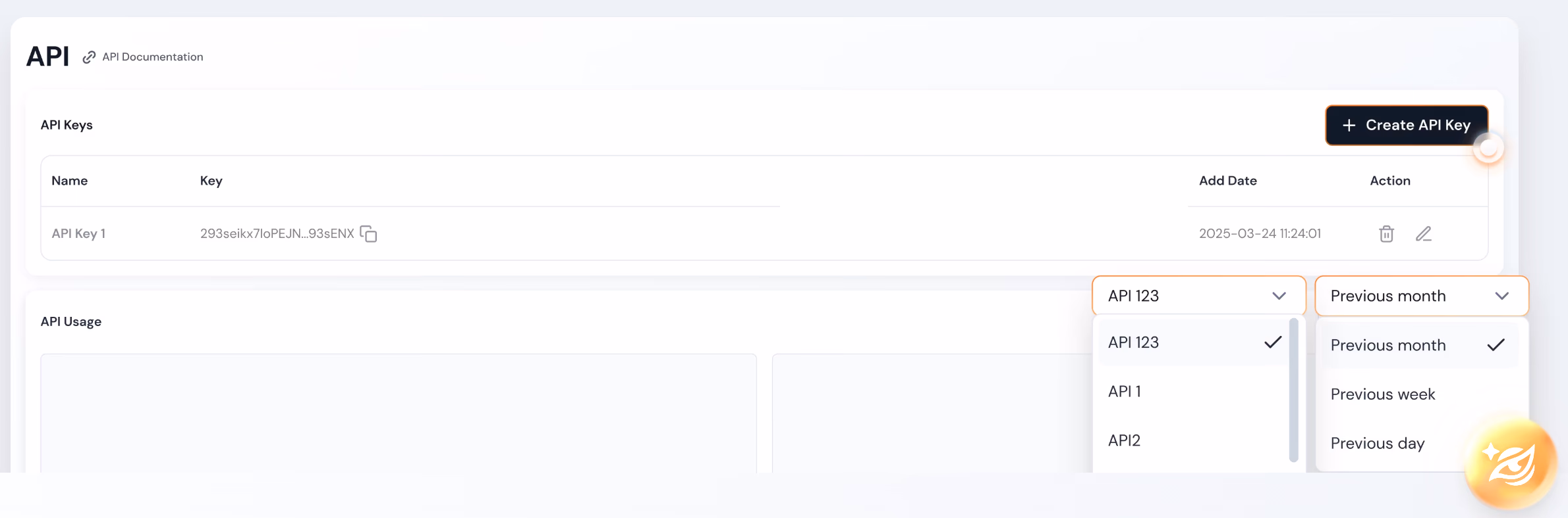 API key usage management for real-time KYT integration